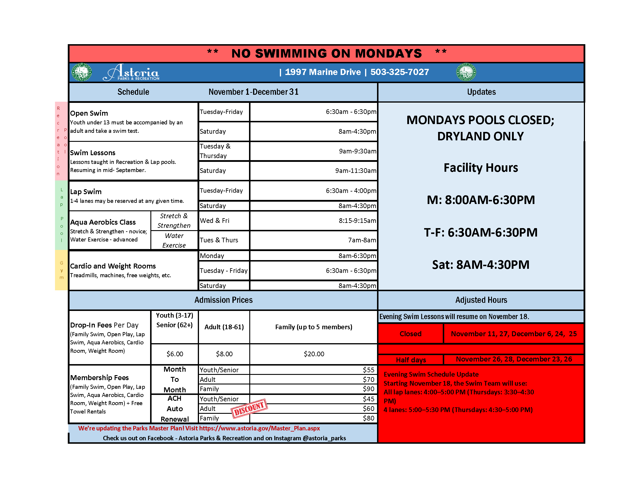 NEW schedule - WINTER 2025